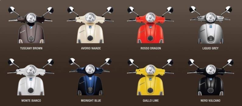 pilihan warna vespa matic